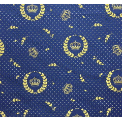 Tricoline Coroa Imperial Marinho Tricoline Coroa Imperial Marinho