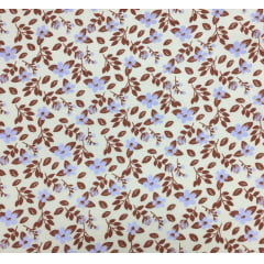 Tricoline Mini Flor Bege Tricoline Mini Flor Bege