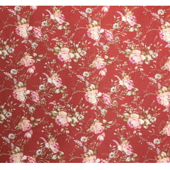 Tricoline Rosas Media Fundo Terra Tricoline Rosas Media Fundo Terra