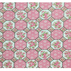Tricoline Mista Geometrico Flores Tricoline Mista Geometrico Flores